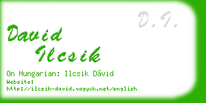 david ilcsik business card