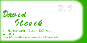 david ilcsik business card